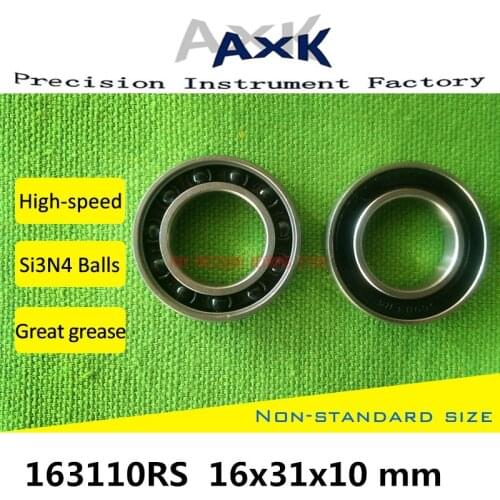 163110 Hybrid Ceramic Bearing 16x31x10 mm ABEC-1 (1 PC) Bicycle Bottom Brackets & Spares 163110RS Si3N4 Ball Bearings 163110-2RS