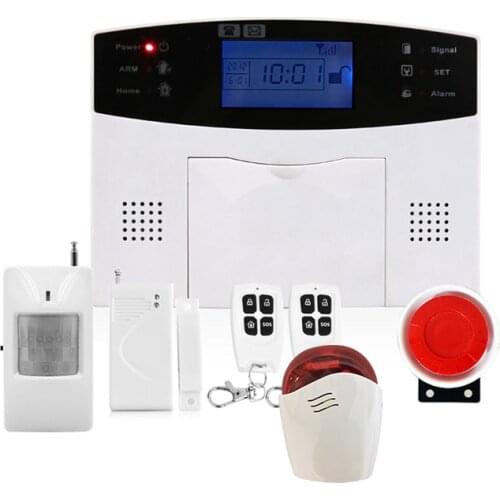 GSM Security Alarm System Smart Home GSM Burglar Alarm System With PIR Sensor Door Sensor Wireless Siren
