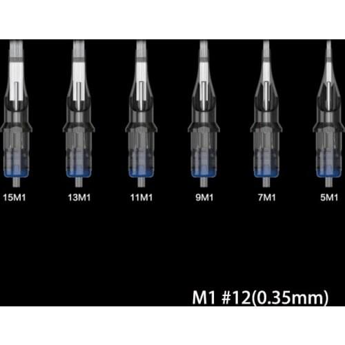 HELLO 20Pcs Magnum φ0.35mm Disposable Tattoo Cartridge Needles Rotary Pen Sterile Tattoo Eyebrow Tattoo Machine M1