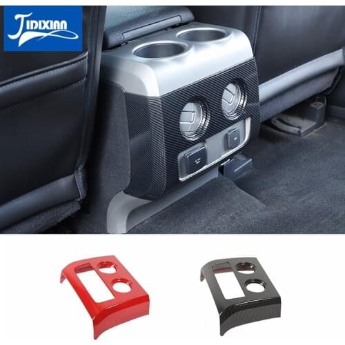 JIDIXIAN Car Rear Armrest Air Outlet Decoration Cover for Ford F150 Raptor 2009 2010 2011 2012 2013 2014 Interior Accessories
