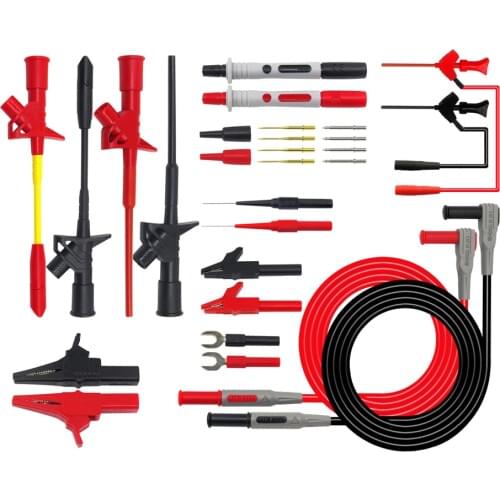 Test Lead Kit 4MM Banana Plug To Test Hook Cable Replaceable Multimeter Probe Test Wire Probe Alligator Clip U type probe