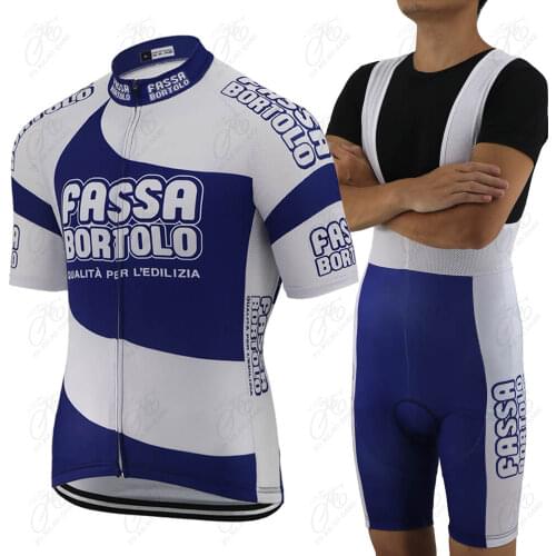Classic Mens Retro Pro Team Cycling Jersey Set Blue Short Sleeve Bike Clothing kit EUSKADI Road MTB Bicycle Wear Suit