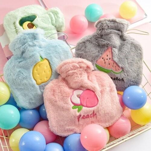 Creative Square Plush Hot Water Bag Cartoon Water-Injection Bag Cute Hot Water Bottle Carry-on Warm Treasure 1000ml