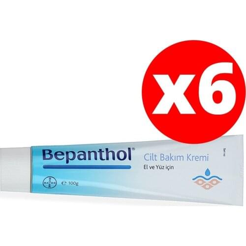 Bepanthol 100g Skin Care Cream (PACK OF 6) - For Hands and Face