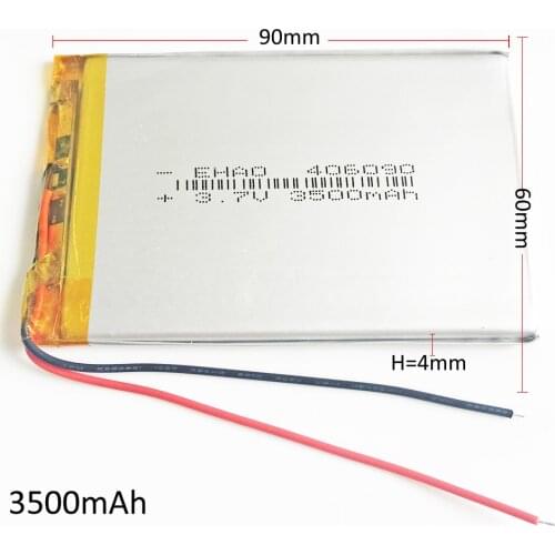 3.7V 3500mAh 406090 Polymer Lithium LiPo Rechargeable Battery For GPS PSP DVD PAD e-book tablet pc Laptop power bank video game
