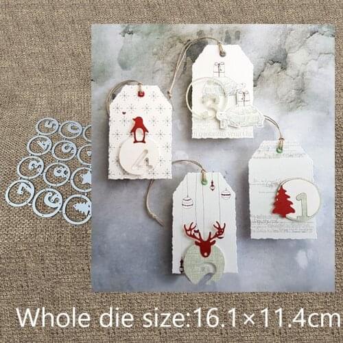 XLDesign Craft Metal Cutting Die cut dies 0-9 number tree star in circle scrapbooking Album Paper Card Craft Embossing die cut