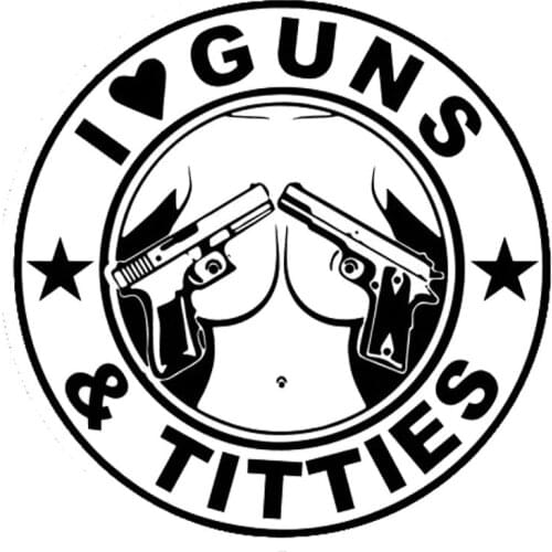 Car Styling Tips for Love Guns, Interesting Body Stickers, Personalized PVC Waterproof Car Decals Window Windshield Accessories