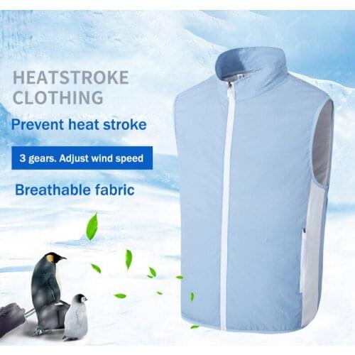 New USB Fan Hiking Vest Summer Riding Sunscreen Fishing Cycling Vest High Temperature Work Outdoors Breathable Men/Women Top