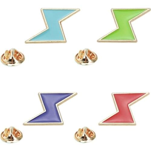 New product simple brooch cute lightning brooch fashion couple cartoon dripping alloy brooch 2020 cute gift