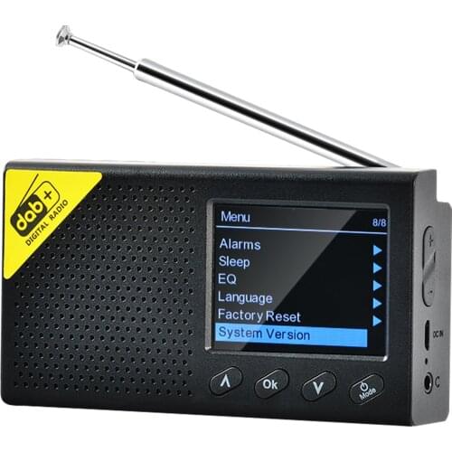 Portable Wireless Bluetooth Digital Radio DAB/DAB+ And FM Receiver Rechargeable Lightweight Small Home Radio Music Player