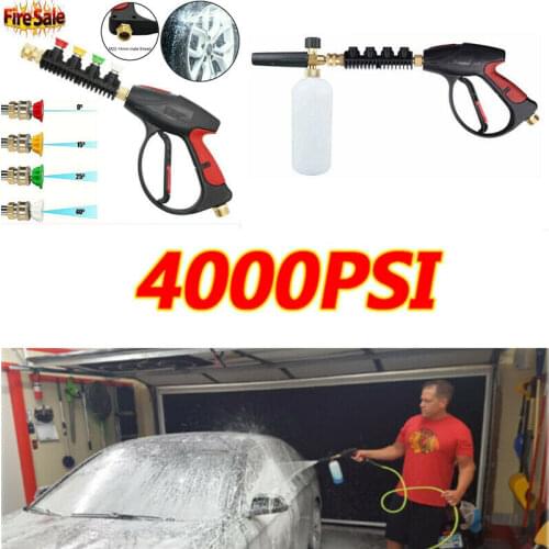 Garden Hose Pipe Car Wash Portable 280 Bar High Pressure Foam Water Gun Spray Gun Variable Spray Patterns
