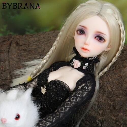 Bybrana Bjd Doll 1/3 1/4 1/6 1/8 High Temperature Wire Wig 25 Colors Available