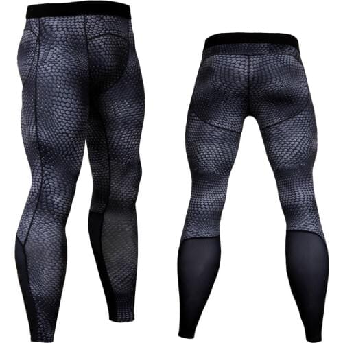 3D printing snake pattern mens fitness pants compression pants sports man tights leggings men gym mens clothing