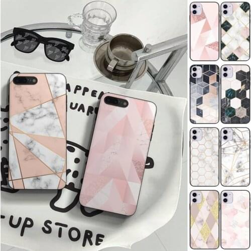 Geometric Marble Silicone Phone Case Fundas Shell Cover For Samsung A51 A52 A71 A72 A80 A91 A20E A32 A31 A21 A11