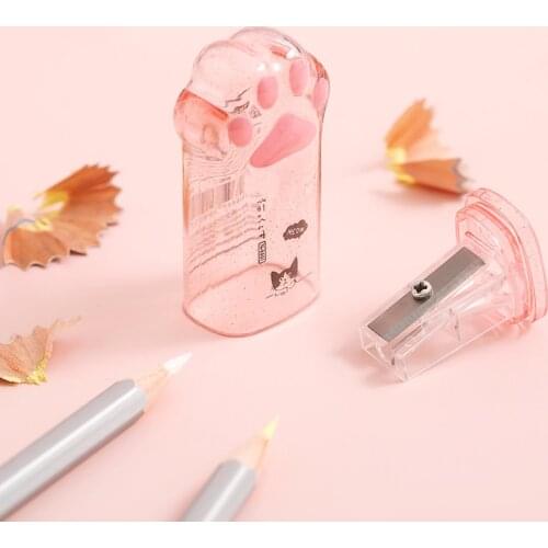 Cute Cat Paw Pencil Sharpener Kawaii School Supplies Student Prize Kids Gift