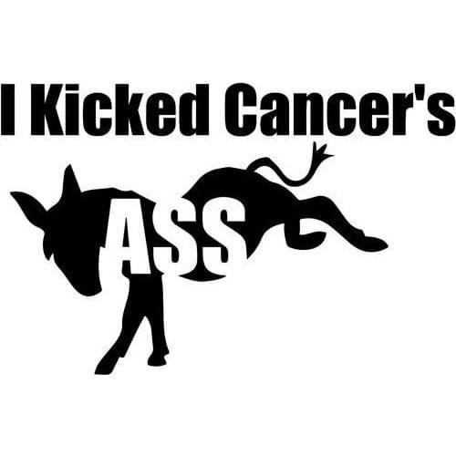 I Kicked Cancers Ass Home Decor Car Truck Window Decal Sticker Brief Literary And Artistic Quotations