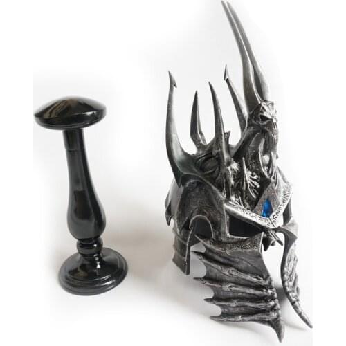 [Funny] 1:1 WOW Lich King helmet figure resin toy include stand collection model adult cosplay Costume party gift