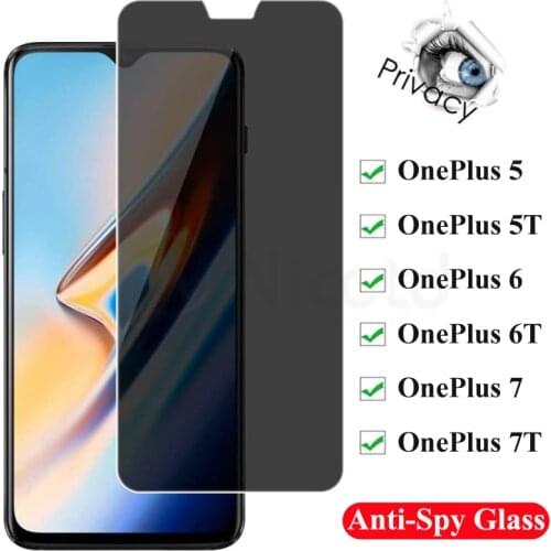 Privacy Screen Protector For OnePlus 1+ 5 6 7 One Plus Anti Spy Glare Peeping Tempered Glass For OnePlus 1+ 5T 6T 7T Glass Film