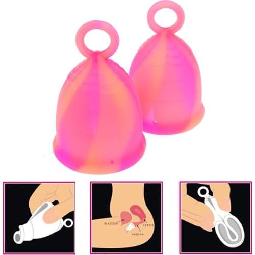 S/L Medical Silicone Feminine Hygiene Cup Menstrual Ring Menstrual Cup Menstrual For Women Lady Period Menstrual Cup