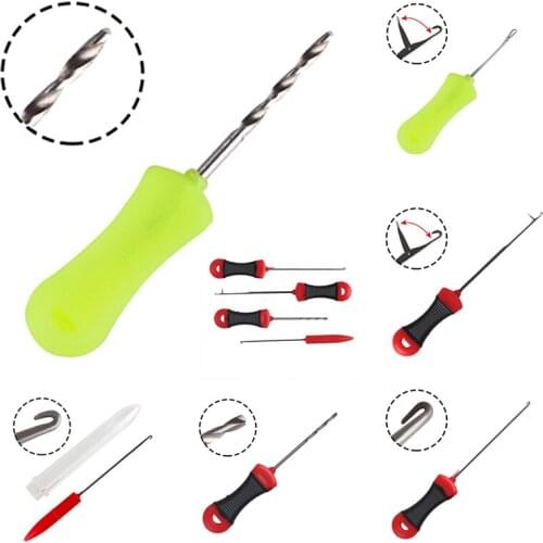 1/4pcs Hot Sale Fishing Accessories Carp Fish Boilie Needle Set Kit Tool Stainless Baiting Drill Stringer Needle Fishing Tools