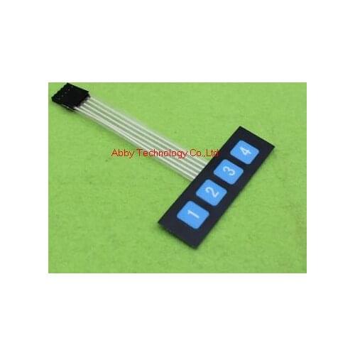 10pcs/lot 1*4 Membrane Numeric Matrix Keypad Keyboard For MCU Interface