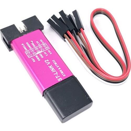 10PCS ST LINK Stlink ST-Link V2 Mini STM8 STM32 Simulator Download Programmer Programming With Cover