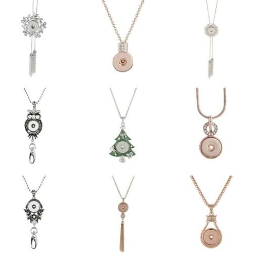 18mm 20mm Snap Button Necklace DIY Jewelry 5pcs/lot KD3041