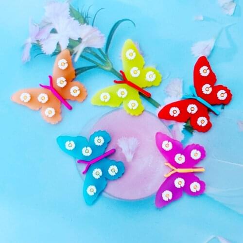 20 Pieces Of New Kawaii Soft Glue Cartoon Butterfly Flat DIY Crafts Scrapbook Hair Bow Center Accessories A61