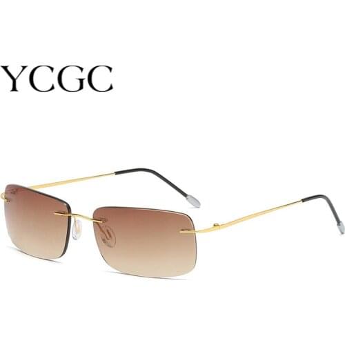 2021 vintage Anti-blue Light Super-elastic Reading Glasses for Men Women Square Frameless Distance and Near presbyopia Glasses