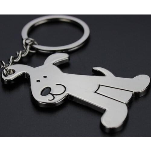 24 Pcs/Lot Creative Funny Nice Moving Lovely Dog Keychain Keyring Key Chain Ring Children Kids Boy Girls Key Holder