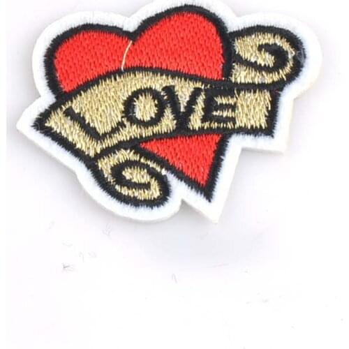 3PCS DIY love heart patches Applique Sewing Handmade love Patch for Clothing Embroidered Iron On Embroidery cp1159