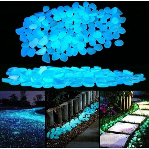 50/100pcs Glow in the Dark Garden Pebbles Glow Stones Rocks for Walkways Garden Path Patio Lawn Garden Yard Decor Lumin