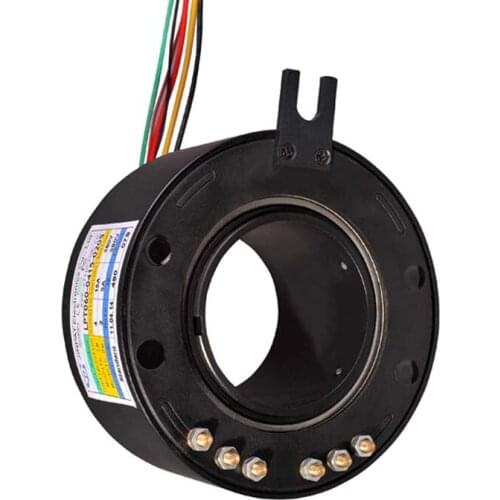 6 Circuits Through Bore Slip Ring 60mm Unobstructed Routing Space Long Life Low Speed For Hydraulics For Port Machinery