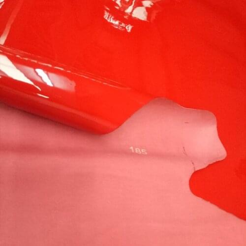 Agenuineon 30 Square Feet Real Cow Hide Leather Mirror Top Layer Patent Leather Red Cowhide Sewing Fabric For Shoe Handbag New