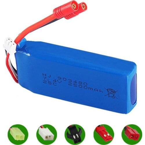 Lipo Battery for Syma X8C X8W X8G RC Cars 12428 12423 toys accessory 7.4V 2500mah 903480 lipo Battery for Rc Drone Spare Parts