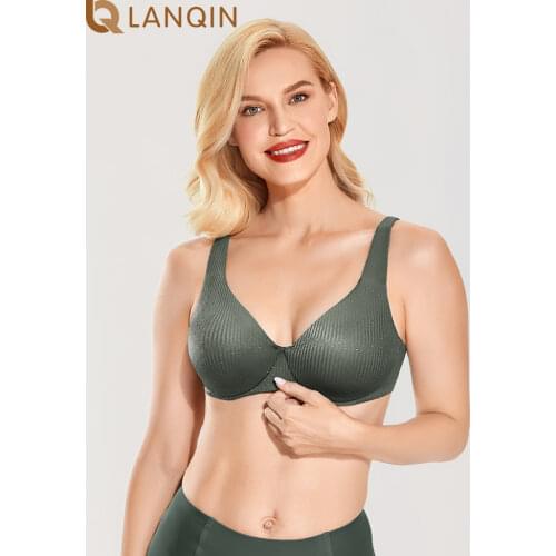 Womens Minimizer Bras Plus Size Non-padded Double-layer Full Coverage Underwire Bra