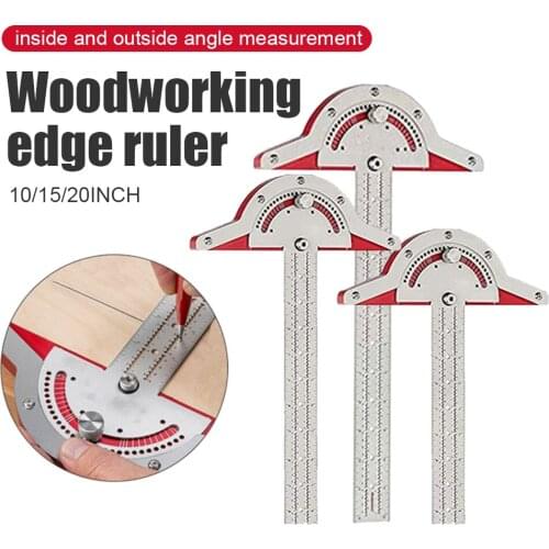 Woodworkers Edge Rule Efficient Protractor Angle Protractor Woodworking Ruler Angle Measure Stainless Steel Carpentry Tile Tool