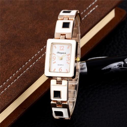 Elegant Fashion Rectangle Small Women Watches Unique Design Luxury Female Rose Gold Quartz Watch Ladies Casual Dress Clock #2TWF