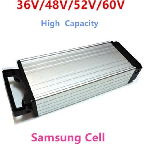 Electric Bicycle 36v 48V 52v 60v 24ah 27ah 30ah 39ah Rear Rack Battery EBike Luggage Rack battery with charger