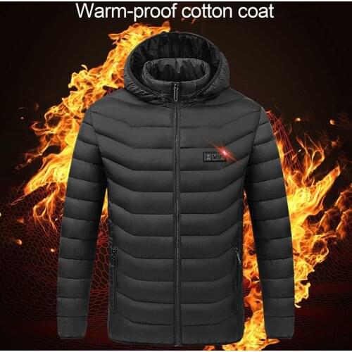 USB Heating Cotton Clothing Smart Waterproof Windproof Electric Clothes Warming Cotton Clothes For Cycling Camping Outdoor Sport