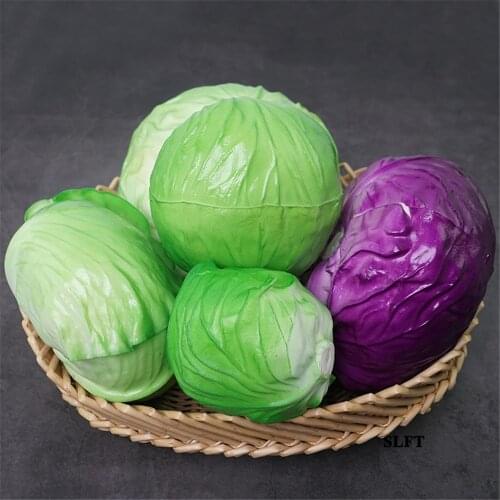 Kitchen supermarket store shop decor fake artificial green vegetables simulation broccoli cauliflower brocoli cabbage pakchoi