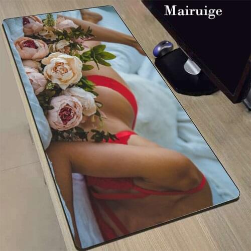 Mairuige Bikini Sexy Girls Anime Large Gaming Mouse Pad Lockedge Keyboard Table Desk Mat for Csgo Notebook Laptop Gamer Mausepad