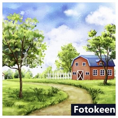 3m*6m Hand painted Muslin Scenic Backdrop FC018,toile de fond studio photo ,photo studio props baby ,photography studio backdrop