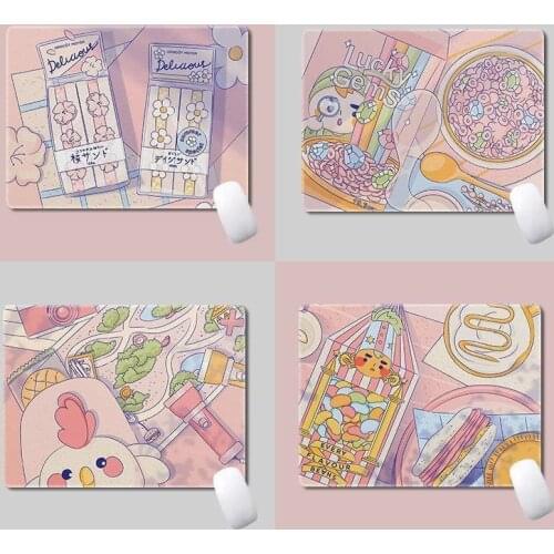 Kawaii Desk Pad Laptop Mouse Mat for Office Home PC Computer Keyboard Cute Mouse Pad Deskpad Gaming Desk Mats Gamer 22x18cm