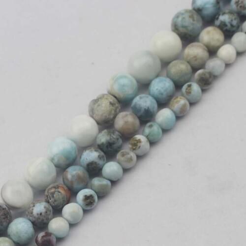 Natural larimar/Copper Pectolite GEM stone beads natural stone beads DIY loose beads for jewelry making strand 15" wholesale