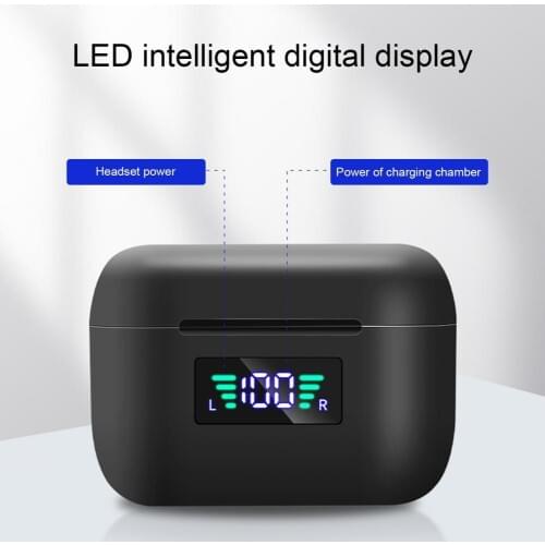 T29 TWS Ear Plugs Portable Long Lasting Life Stereo Digital Display Earbuds Headset for Outdoor for Xiaomi Huawei LG Samsung