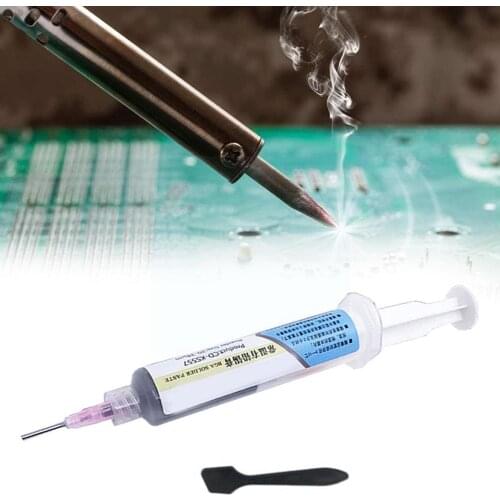 10CC Tin Solder Paste No-clean Leaded SN63 PB37 Syringe Cream BGA Liquid Melting Point PCB Tin Flux Soldering 183℃ Repair B2N6