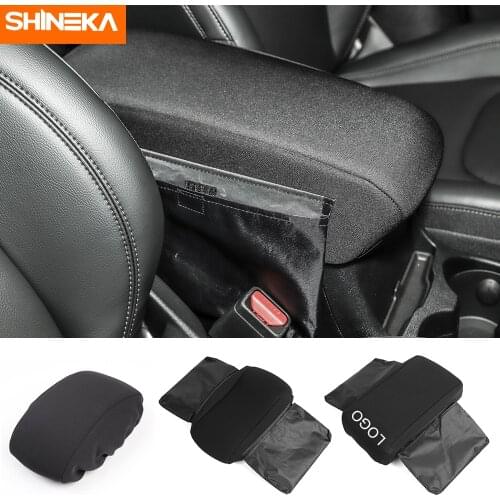SHINEKA Armrest For Jeep Cherokee 2014+ Car Front Seat Armrest Box Pad Cover Storage Bag Accessories For Jeep Cherokee 2014-2019