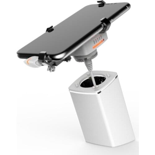 Security alarm stand for mobile phone anti theft alarm holder for cell phone stores security displays with 2 pairs of clips