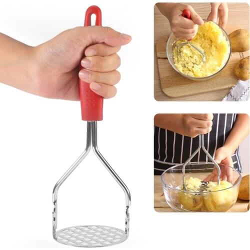 Stainless Steel Pressed Potato Masher Ricer Puree Juice Maker Potato Pusher Smooth Mashed Potatoes Crusher Fruit Tools Kitchen